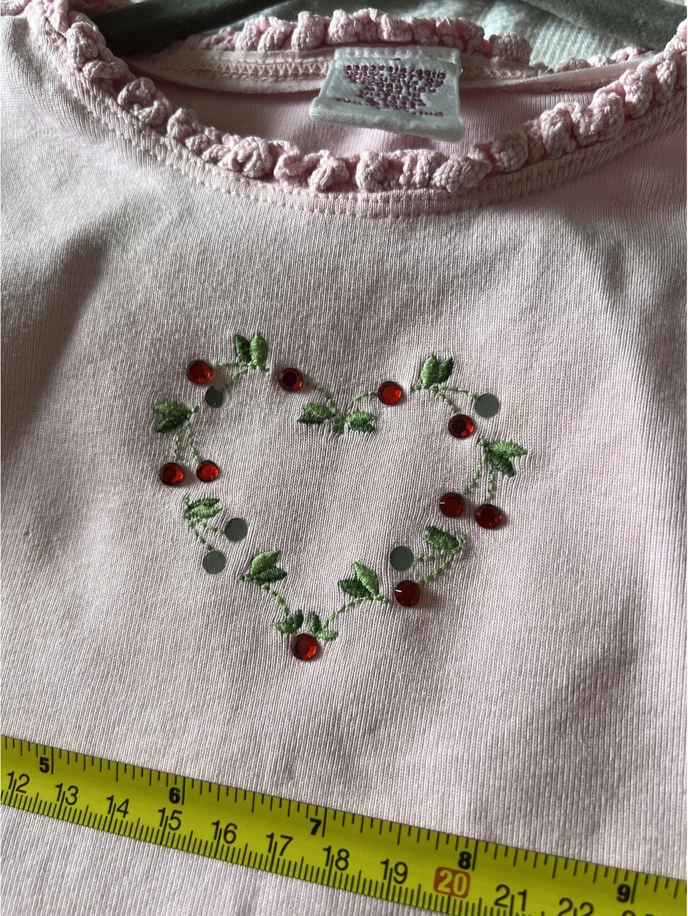 Vintage Y2K Gymboree 2002 Pink Cherry Long Sleeve Shirt